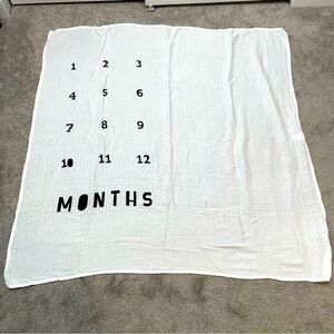 Cloud Island 100% Cotton Growing Baby Month Muslin Blanket